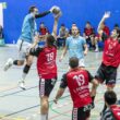 Momento del partido entre HC Eivissa y el Balonmano Burgos.